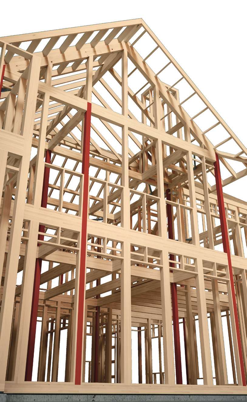 1階と2階の壁の位置が揃っている耐震性に優れた構造モデル