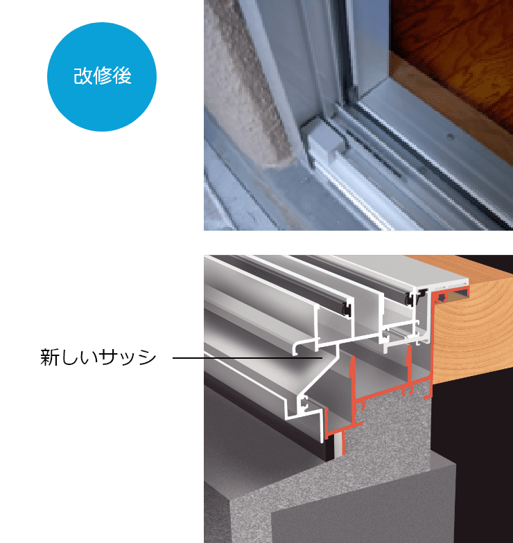 カバー工法の断面