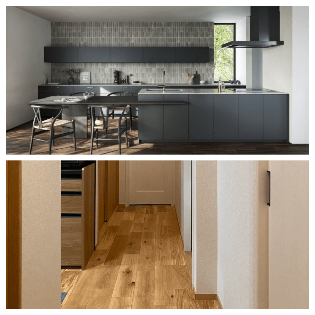 キッチンと廊下