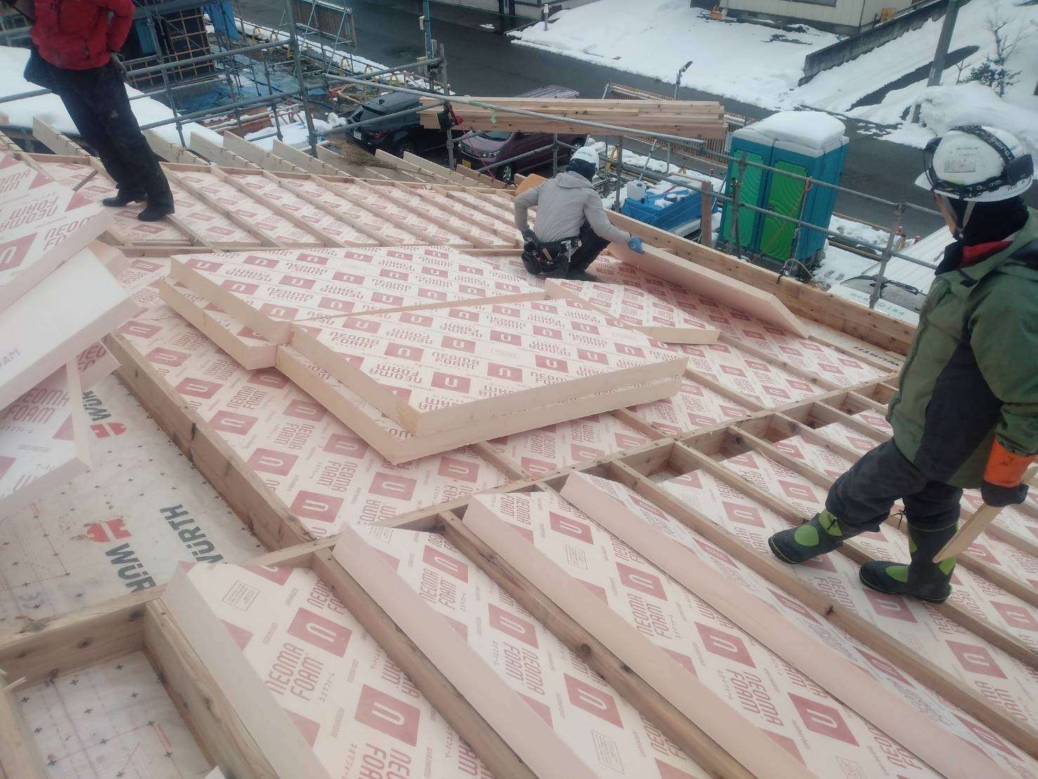 屋根の付加断熱の例