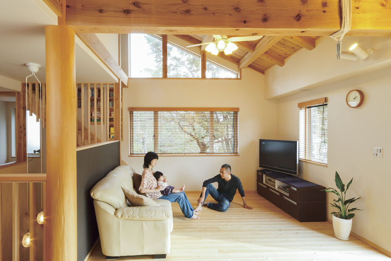 24時間換気が冬の自然な除湿として働く概念図