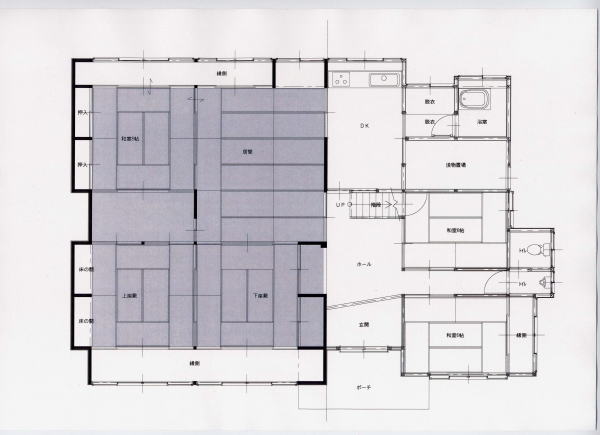 耐震上弱点となる壁量不足の間取り例
