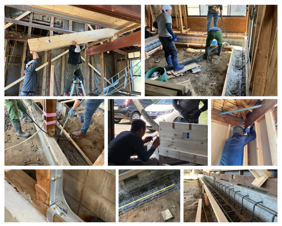 耐震補強工事の様子