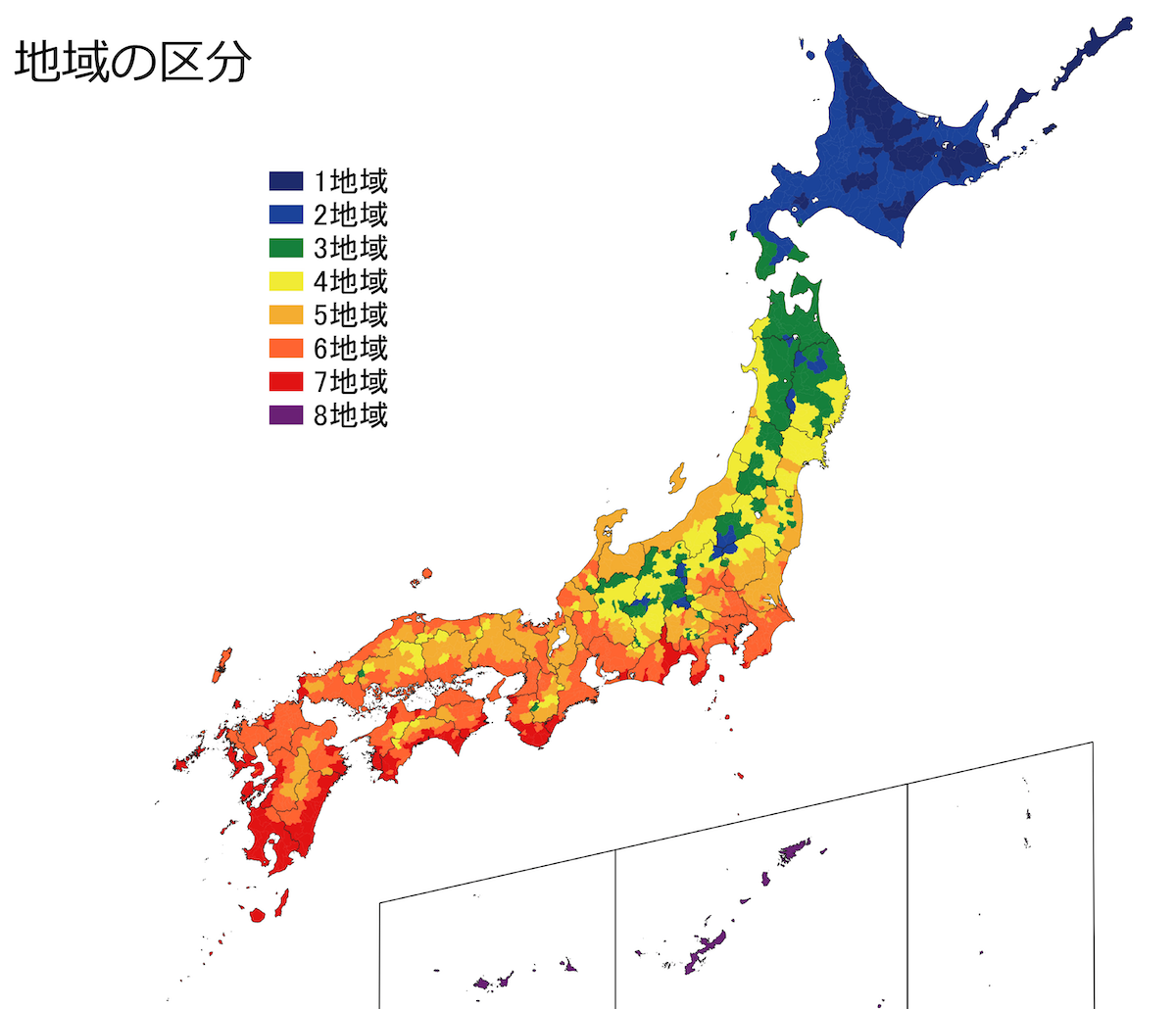 地域区分を解説するイメージ画像